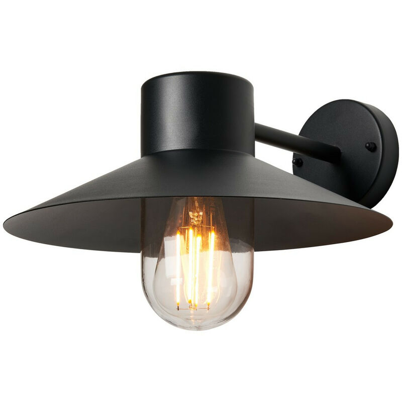 Forum Lighting - Forum Chesil Outdoor Dome Wall Lamp Black IP44