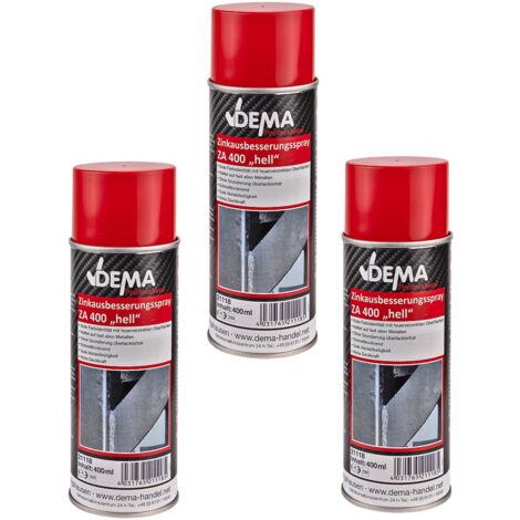 Zinkausbesserungsspray 3x400ml Zink Spray Zinkspray Ausbesserungsspray Spraydose