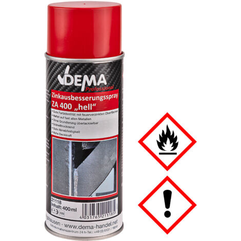 Zinkausbesserungsspray hell 400 ml Korrosionsschutz hitzebeständig bis 300°C