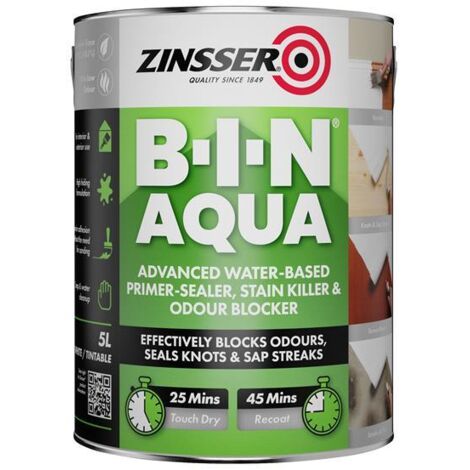 ZINSSER BIN AQUA PRIMER WHITE 5L