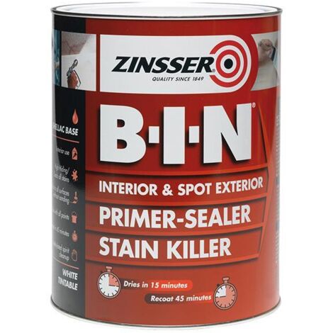 Zinsser BIN Primer Sealer - Stain Killer Paint - White - 500ml