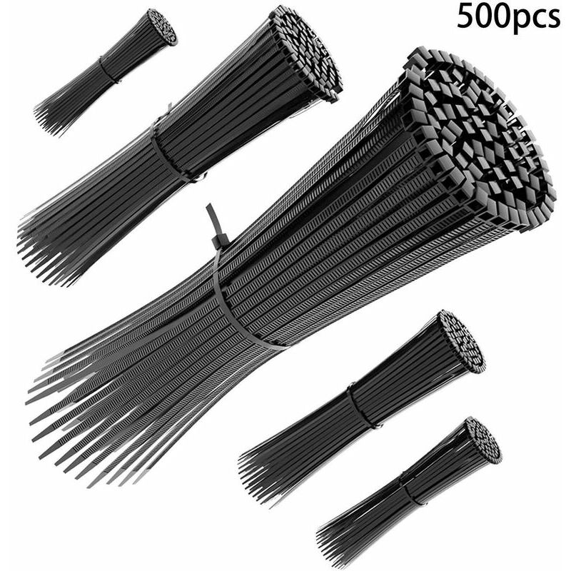 Zip Ties Assorted Sizes 500 Pack Cable Ties Heavy Duty UV Resistant Plastic Cable Ties