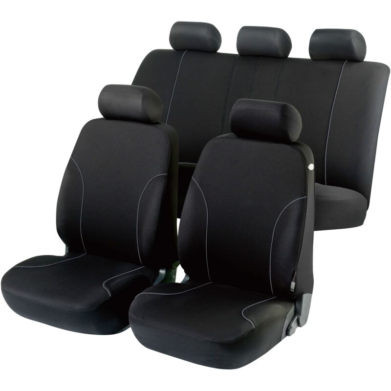 Zipp-it Basic Allessandro - housses de siège auto noires avec système de fermeture éclair