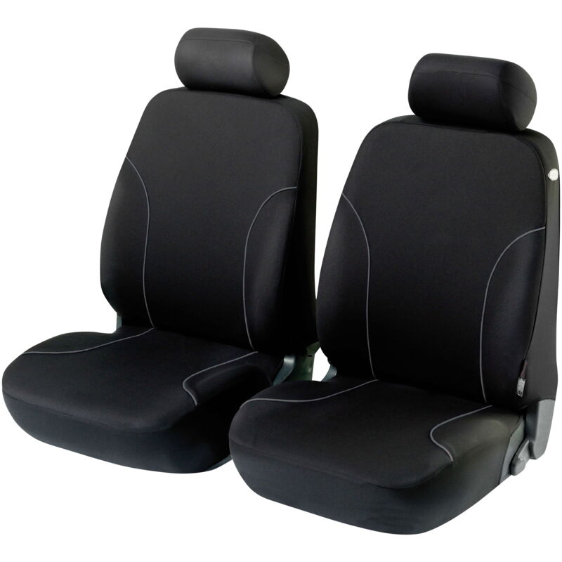 Zipp-it Basic Allessandro - housses de siège auto noires pour deux sièges avant avec système de fermeture éclair