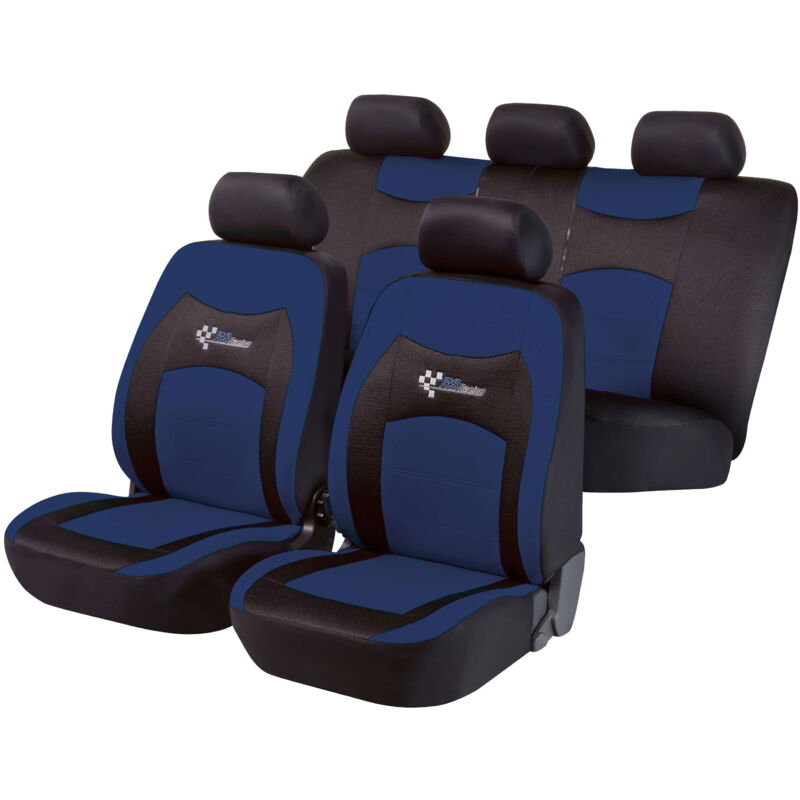 Zipp-it Basic rs Racing housses de siège auto bleues avec système de fermeture éclair