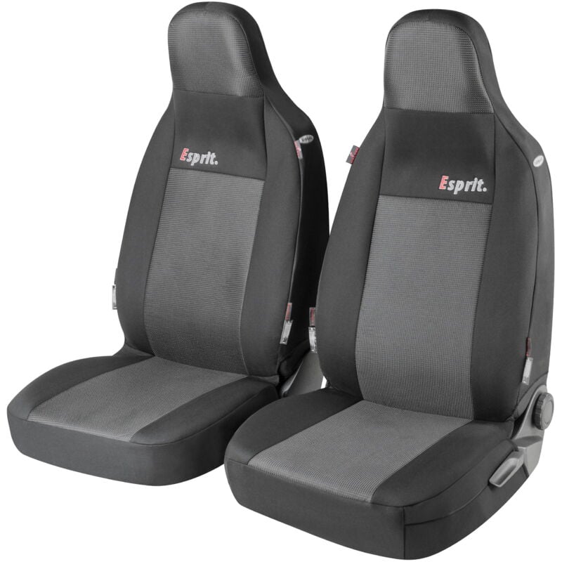 ZIPP IT Premium Esprit Housses de siège auto pour 2 sièges avant avec système de fermeture éclair, sièges Highback