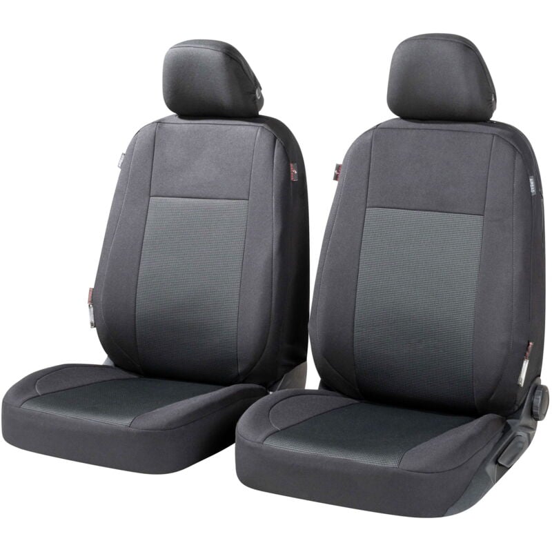 Zipp it Premium Housse de sièges Ardwell pour deux sièges avant avec système de fermeture éclair noir/gris