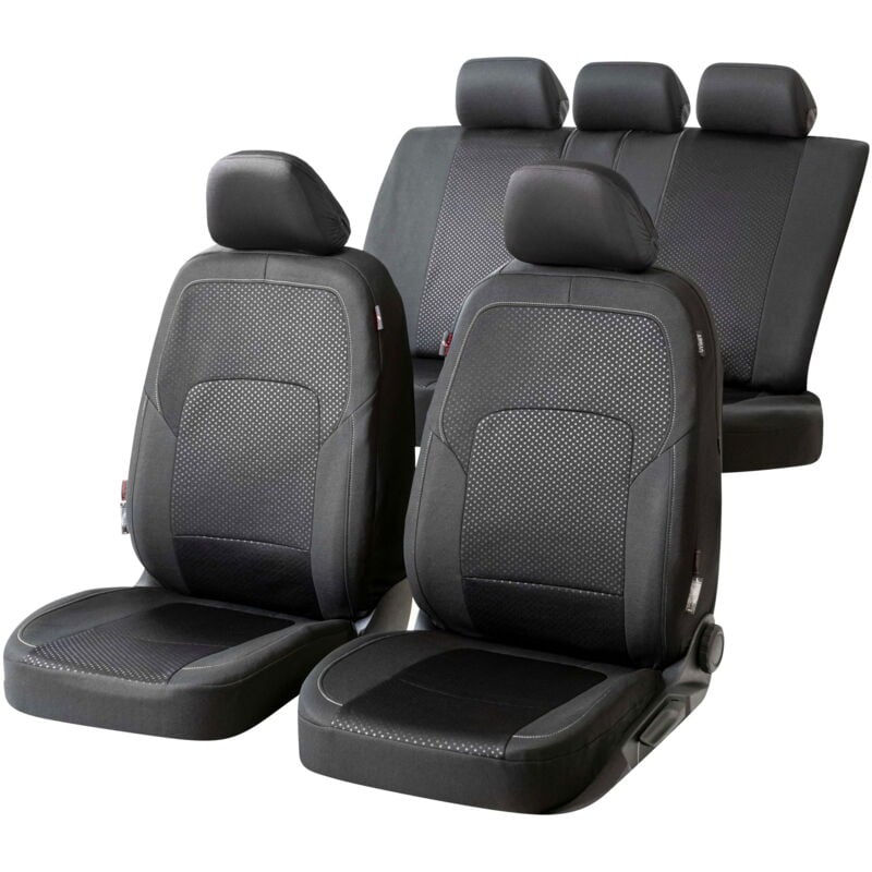 Zipp it Premium Housse de sièges Logan complet avec système de fermeture éclair noir/argent