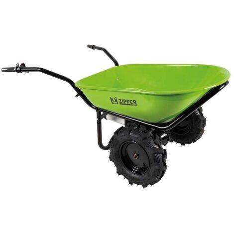 Zipper – Brouette motorisée électrique 350W – Charge max 260 kg – Bac 100 litres – Roues gonflables tout-terrain – Autonomie 5h