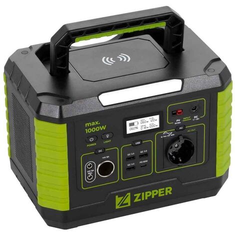 ZIPPER Centrale élèctrique portable - Lampe LED - 1000 W de sortie