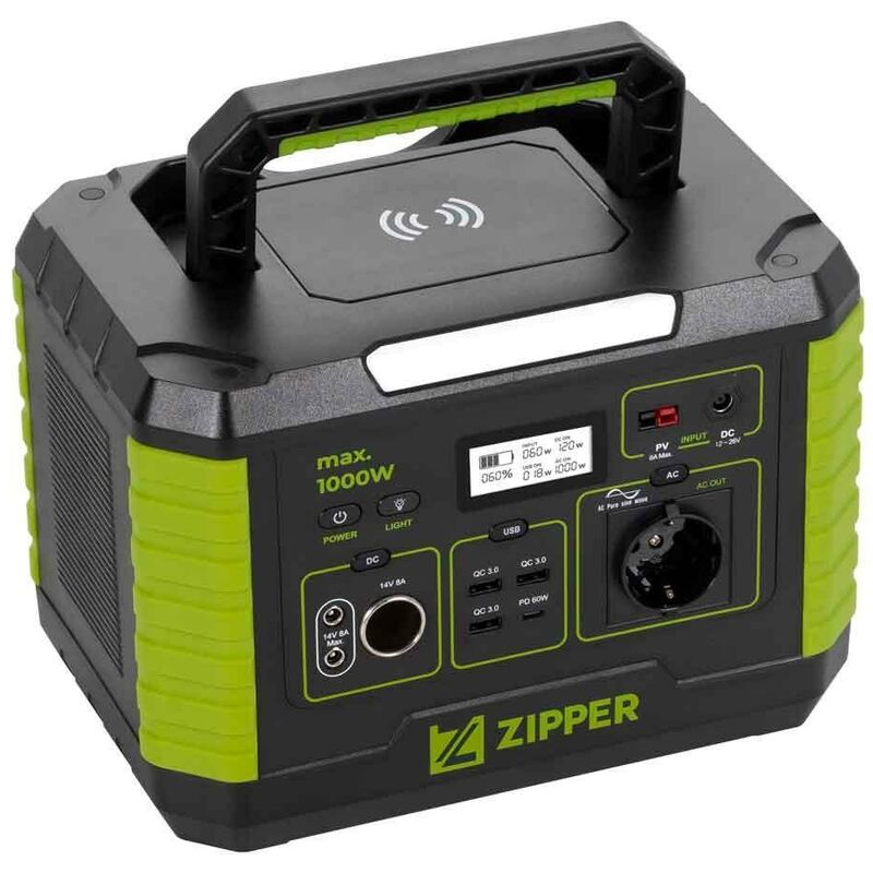 Zipper - Station d'alimentation mobile 1000 w zi-ps1000