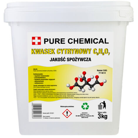 Zitronensäure E330 - 3 kg - Pulver - vielseitig einsetzbar - natürlich - hochwirksam