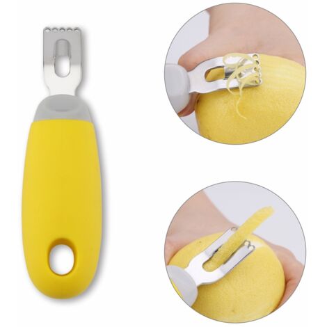 Zitronenschäler mit speziell entwickeltem Schlitzmesser, arbeitssparender, extra scharfer, drehbarer Zitronenschäler, ideal für Barkeeper, Cocktailbars und die Küche.