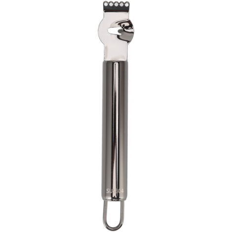 Zitronenschäler, Zestenreißer und Zitrusreibe aus Edelstahl 304, schwarzes Küchenutensil zum Schälen von Früchten