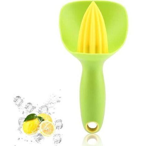 Zitruspresse mit Sieb, ergonomischer Mini-Zitronenpresse für Zitrone, Orange, Früchte