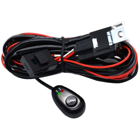 ZJchao 300W Universal Seize AWG LED-Lichtleisten-Kabelbaum-Kit mit 40a Relais für Fahrzeuge ohne Schaltung (Typ 2).