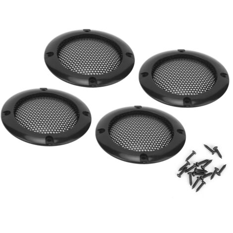 ZJchao Grille de Haut-Parleur, 4 Pièces Couverture de Haut-Parleur Grille de Audio de Voiture pour de Voiture et Décoratifs (Black)