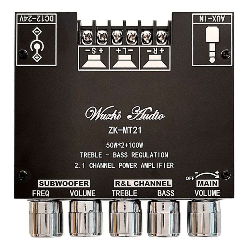 Tlily - ZK-MT21 2.1 Bluetooth 5.0 Carte Amplificateur de Caisson de Basses Module Amplificateur Audio StéRéO