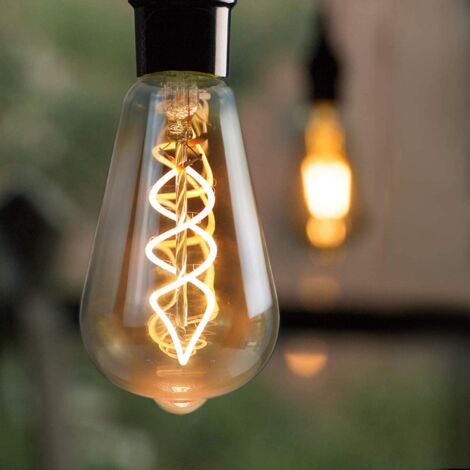 ZMH Ampoule Edison E27 LED 4W vintage Lampe à incandescence antiques décoratives Ampoule à filament blanc chaud ST64 pour éclairage rétro dans l