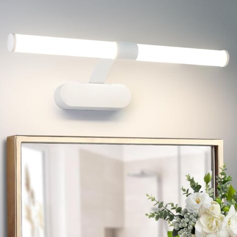 ZMH Applique miroir LED - Lampe armoire Applique salle de bain Lumière blanche neutre 4000K 6W Étanche IP44 Largeur 400mm Pour salle de bain espace intime