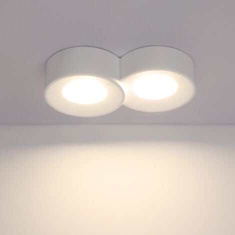 ZMH Applique murale encastrable, spot encastré rond, lampe de plafond, couloir, moderne, 2 lampes, GX53, max. 10W, spot de plafond encastré, lampe d'installation - Sans ampoule