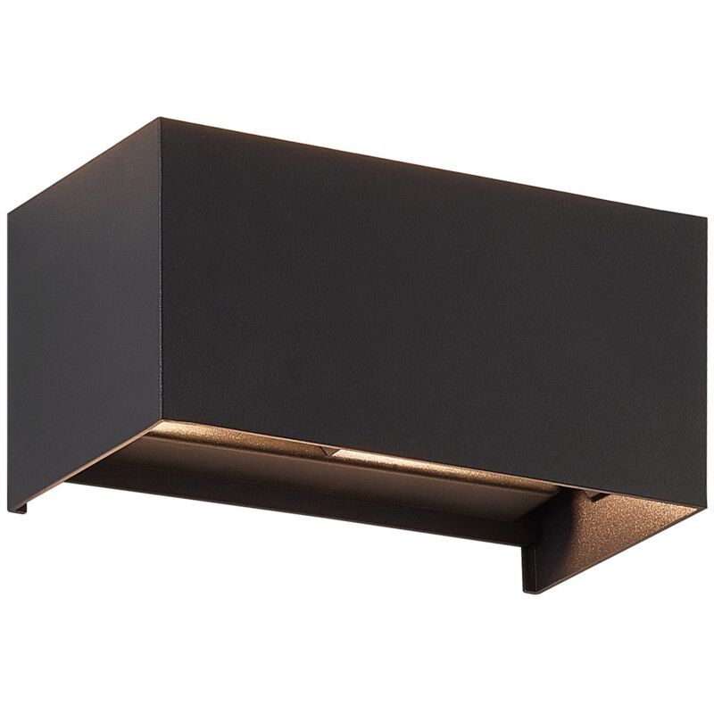 Applique Murale Intérieure led - Lampe Murale Noire Étanche IP65 pour Usage Intérieur et Extérieur, Lumière Blanche Chaude Réglable G9, Projecteur