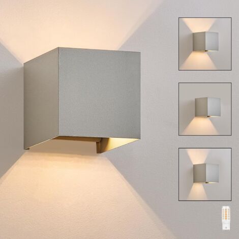 ZMH Applique murale LED Applique intérieure/extérieure : Lampe extérieure Blanc chaud IP65 Anthracite Lampes murales extérieures G9  Luminaire maison Chambre à coucher Couloir Cage d'escalier