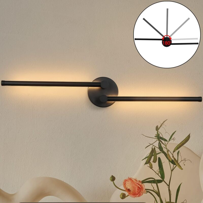 Applique Murale Led Applique Murale Intérieure Moderne 68CM Lampe Escalier Murale Blanc Chaud Rotatif 360 Degrés Lampe De Couloir Lampe De Lecture