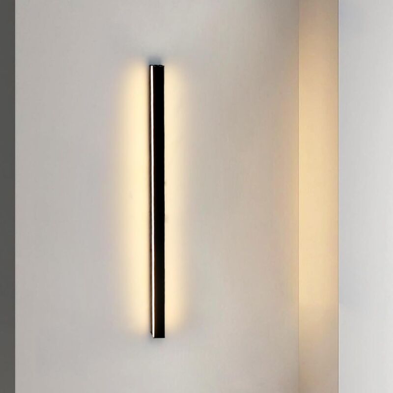 ZMH - Applique murale led intérieur - moderne 60CM 18W couloir haut bas blanc chaud lampe de couloir lampe de salon lampe de lit noir éclairage mural