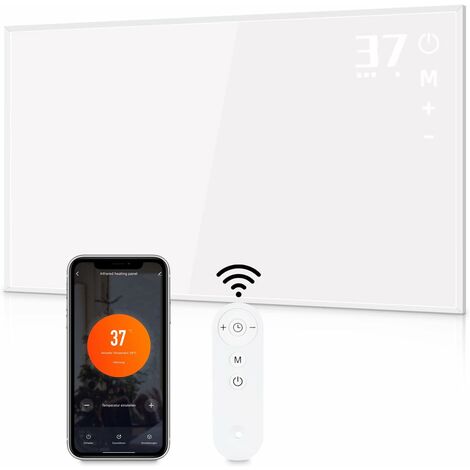 Radiateur Infrarouge Mural 1000W Avec Image - Chauffage Rapide, Thermostat, économe (image Aurore Boréale)