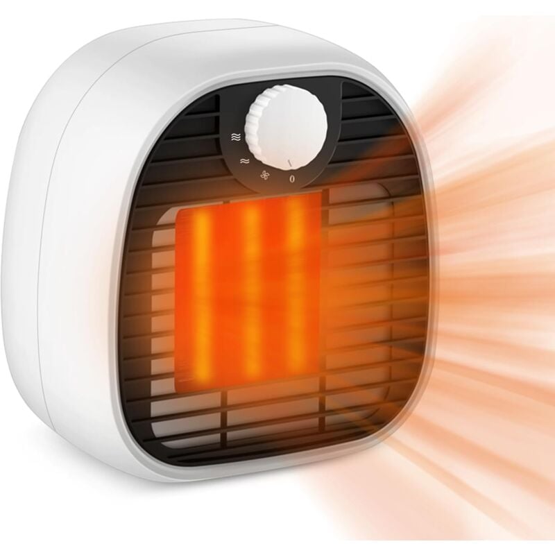 ZMH Chauffage soufflant, économie d'énergie, chauffage silencieux, chauffage électrique, 3 modes, chauffage céramique PTC, intérieur, 1000W,