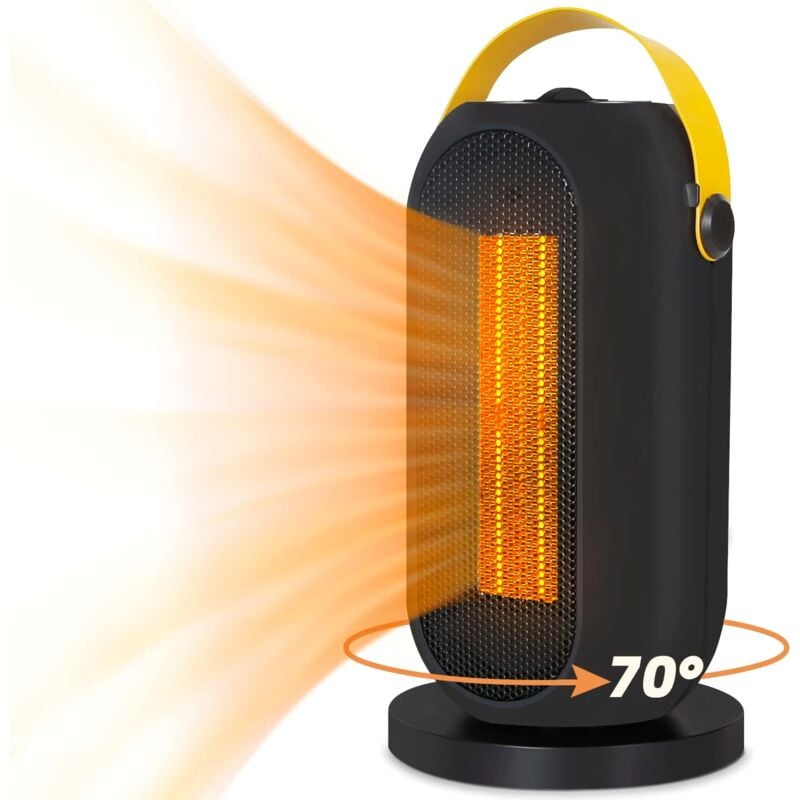 Chauffage soufflant électrique d'énergie - à économie 1200W céramique silencieux salle de bain 70° oscillation radiateur portable pour salle de