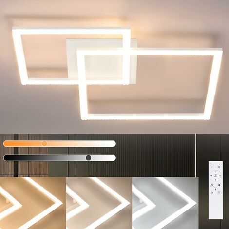 ZMH Deckenlampe LED Deckenleuchte Wohnzimmer: 54W Dimmbar Wohnzimmerlampe Modern Schlafzimmerlampe mit Fernbedienung Deckenbeleuchtung für Schlafzimmer Küche Esszimmer Büro