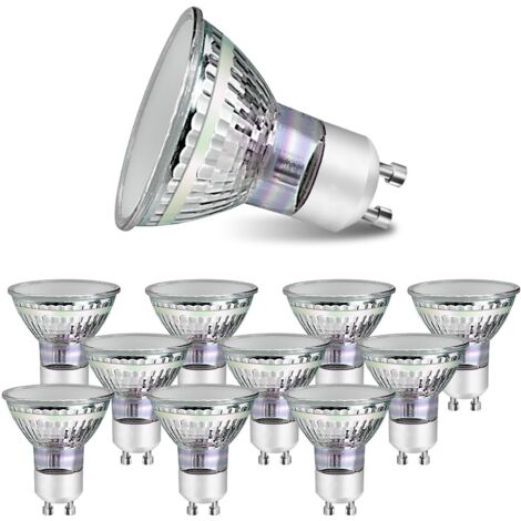 ZMH GU10 LED Blanc Chaud 3.5W 10 pack Ampoule Remplace 40W Ampoule à incandescence 3000K Ampoule à économie d'énergie Angle de faisceau 110° Spot Non Dimmable Ampoule à réflecteur Spot LED GU10