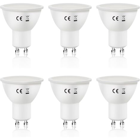 ZMH GU10 LED Blanc chaud 6W Ampoule Remplace 60W Ampoule à économie d'énergie Angle de faisceau 110° Spot Non-variable Ampoule à réflecteur Spot LED GU10 10 pack - Blanc chaud