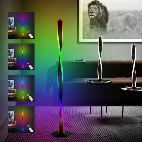 Ambiance Minimaliste Lampadaire à Changement de Couleur Bluetooth LED Lampadaire RGB Lampe pour Salon Moderne avec Décoration de la Maison Yontune Lampadaire LED Dimmable avec Télécommande 