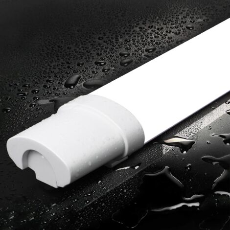 ZMH Lampe d'atelier LED étanche 120CM - 36W plafonnier tube fluorescent étanche IP65 lampe de cave blanc froid 5000K pour garage atelier pièce humide cuisine entrepôt bureau salle de bain atelier