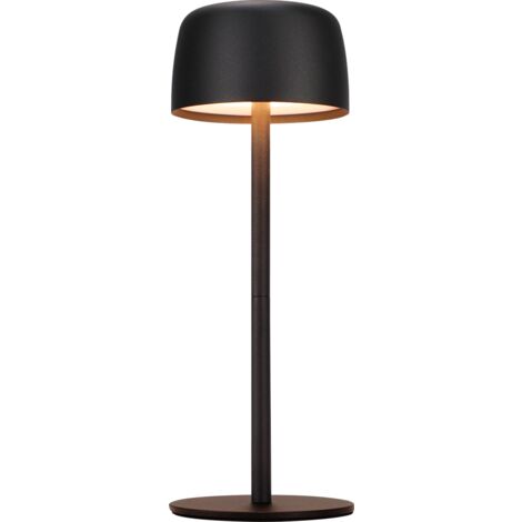 ZMH Lampe de table LED dimmable sans fil - lampe de table réglable en hauteur avec touche (3000K/4500K/6000K), rechargeable USB-C, étanche IP44 pour salle à manger, bureau, chambre  Noir
