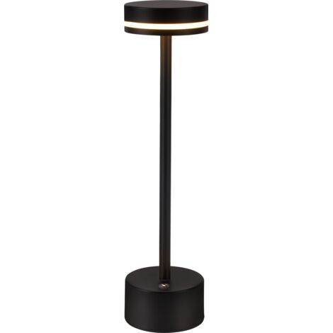 ZMH Lampe de table LED sans fil , lampe de chevet à intensité variable 3 000 K-6 500 K avec port USB-C, tactile, noire, idéale pour la chambre, la salle à manger ou le bureau.
