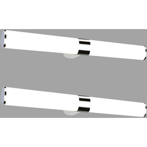 ZMH lampe miroir LED, lampe armoire, applique salle de bain, lumière blanche neutre 4000 Kelvin, 15W, étanche IP44, largeur 600mm,chrome - 2ER