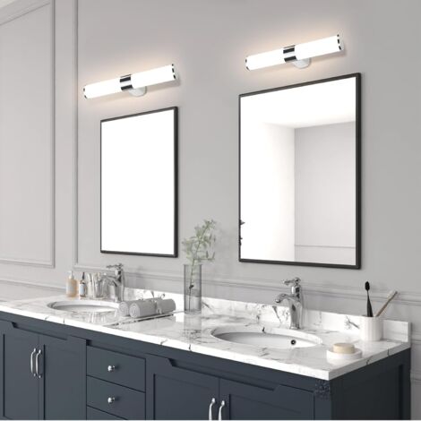 ZMH lampe miroir LED, lampe armoire, applique salle de bain, lumière blanche neutre 4000 Kelvin, 8W, étanche IP44, largeur 400mm - 2ER