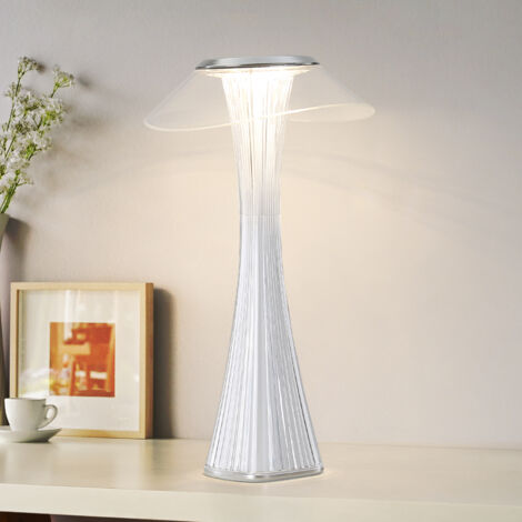 ZMH LED Lampe de table Touch Dimmable 3000-6500K blanc/or Lampe de chevet avec batterie rechargeable Eclairage intérieur et extérieur Lampe de table diurne Chargeur Lampe de lecture avec USB