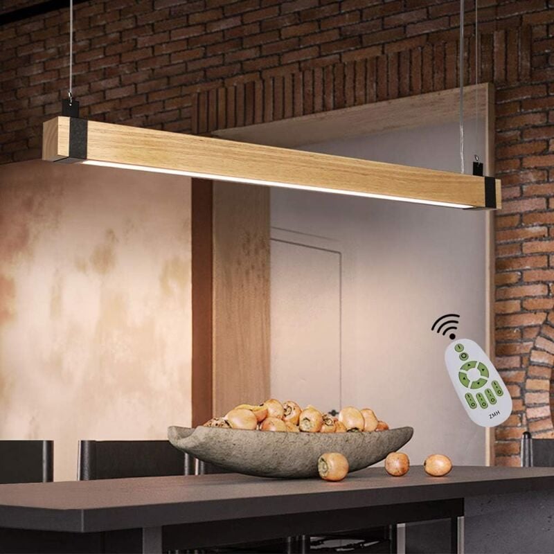 ZMH - led Lampe Suspension 19W 100cm Luminaire Plafonnier Moderne Hauteur et Température de Couleur Réglable pour Salle à Manger Salon Café Hôtel
