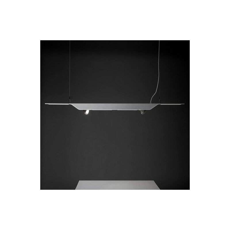 ZMH - LED Pendelleuchte'Gipfeln'60W 4000K Neutralweiss Haengelampe esstisch weiss Bueroleuchte 180 cm Haengeleuchte Pendellampe Esstischlampe dimmbar