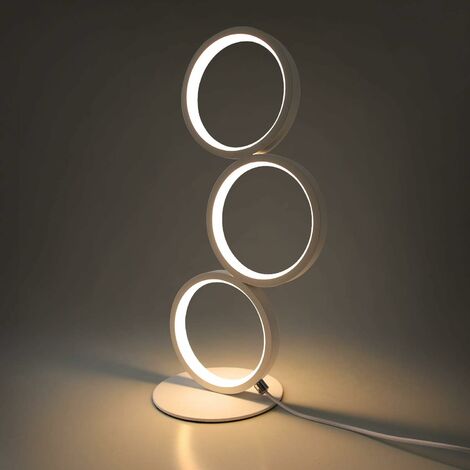 LED Schreib Tisch Lampe Ring Form Design Schlaf Zimmer Nacht Licht Leuchte Touch 