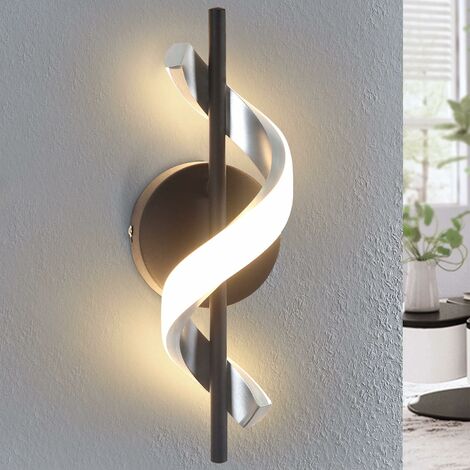 ZMH LED Wandleuchte innen Wandlampe modern Beleuchtung Nachtlampe in Wellenfoermig Design 3000K Warmweiß Flurlampe für Schlafzimmer Treppenhaus Wohnzimmer Arbeitszimmer [Energieklasse A++]