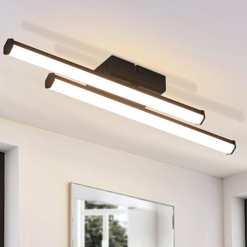 ZMH - Plafonnier Chambre Plafonnier Salon: Lampe de Salon Moderne Noir 12W Lampe de Chambre 3000K Lampe de Cuisine Design d'intérieur Lumière Blanche
