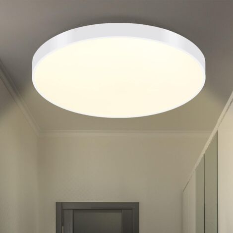 ZMH Plafonnier LED Blanc Plafonnier - 12W Lampe de salle de bain Blanc chaud Lampe de cuisine Plat IP44 Etanche 21cm Rond Moderne Lampe de couloir pour salon salle de bain chambre