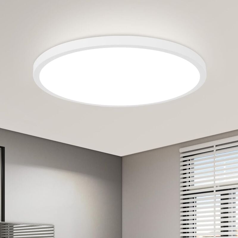 ZMH - Plafonnier Plafonnier led Salle de Bain - Lampe de Salle de Bain Ø30cm Lampe de Chambre Plate Lampe de Cuisine Ronde 18W Éclairage de Plafond