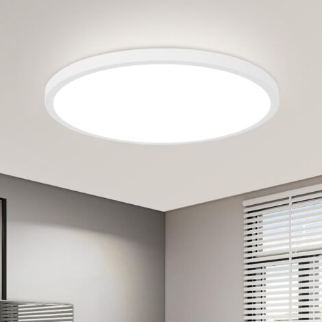 ZMH Plafonnier Plafonnier LED Salle de Bain - Lampe de Salle de Bain Ø30cm Lampe de Chambre Plate Lampe de Cuisine Ronde 18W Éclairage de Plafond de Chambre Lampe de Couloir Lampe de Salle de Bain Bla